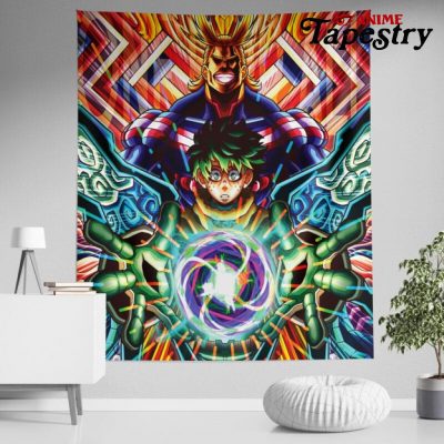 Trippy Deku x All Might My Hero Academia Tapestry