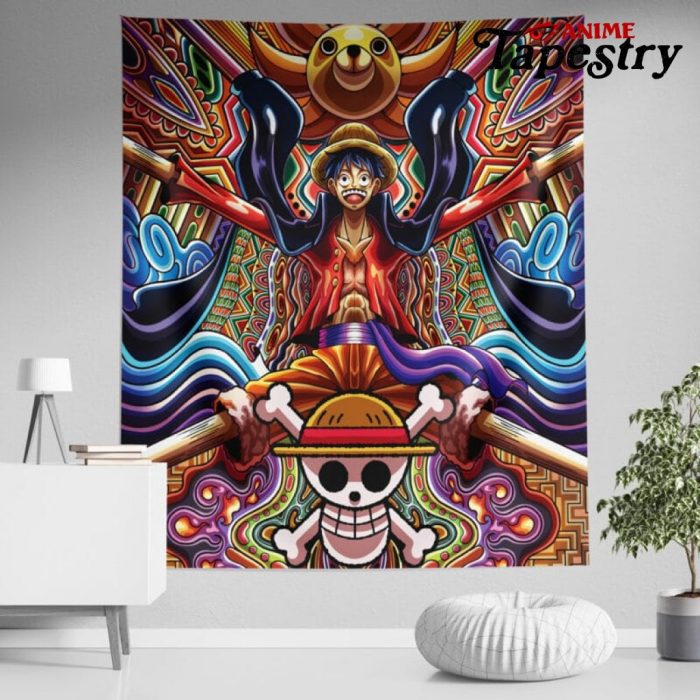 Trippy Monkey D. Luffy One Piece Tapestry