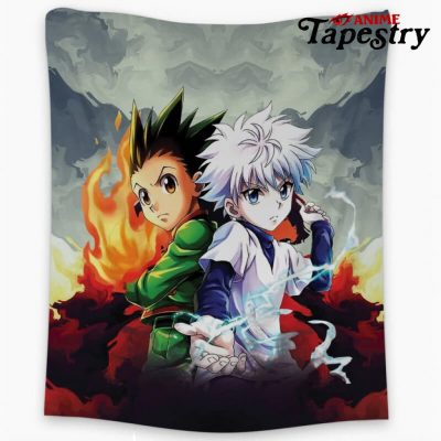 Trippy Power Duo Gon & Killua Hunter X Hunter Tapestry