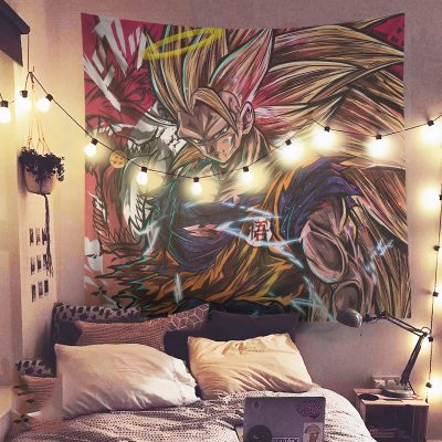 SS3 Goku Super Tapestry Room Decor