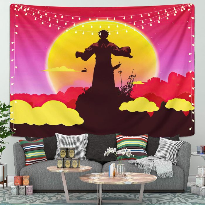 Jujutsu Kaisen Sukuna Anime Sunset Tapestry Room Decor