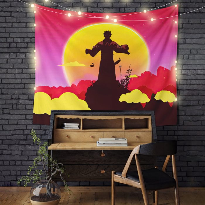 Jujutsu Kaisen Sukuna Anime Sunset Tapestry Room Decor