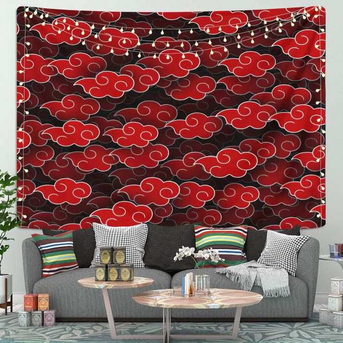 Akatsuki Cloud 3D Naruto Anime Tapestry Room Decor