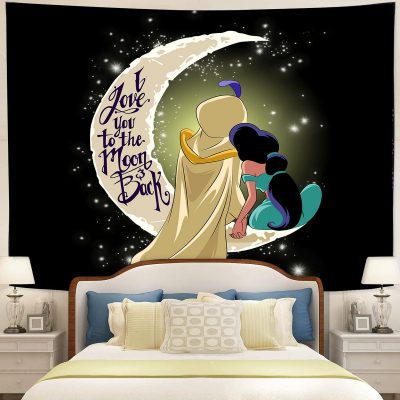 Aladin Love You To The Moon Tapestry Room Decor