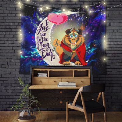 Beauty And The Beast Moon And Back Tapestry Room Decor