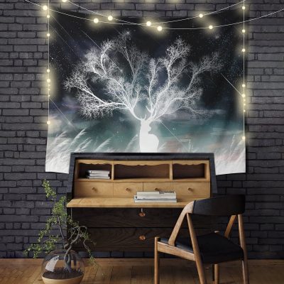 Deer Tree Tapestry Room Decor