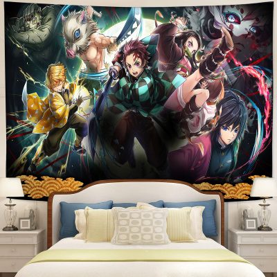 Demon Slayer Team Tapestry Room Decor