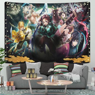 Demon Slayer Team Tapestry Room Decor