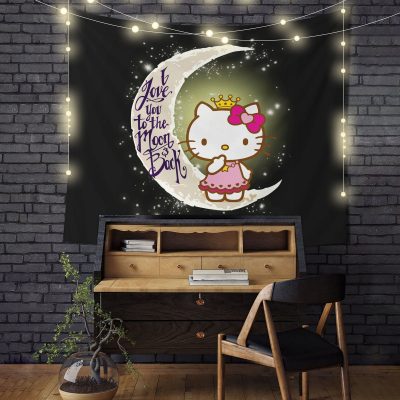 Hello Kitty Love You To The Moon Tapestry Room Decor