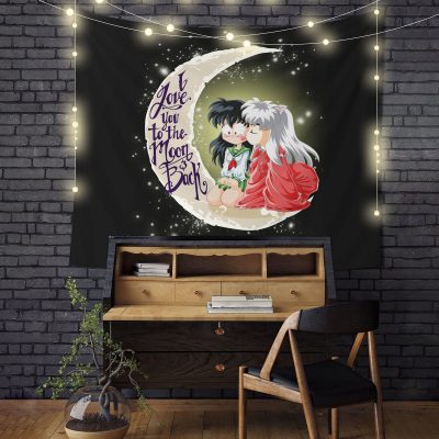 Inuyasha Love You To The Moon Tapestry Room Decor