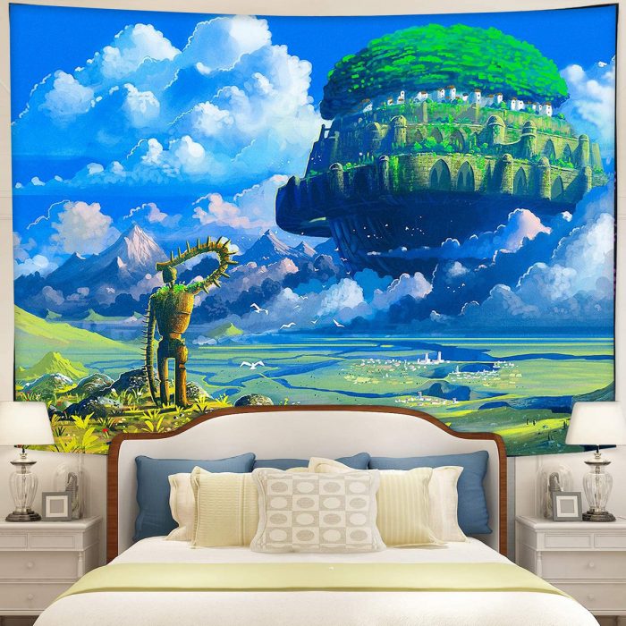 Laputa Castle In The Sky Tapestry Room Decor