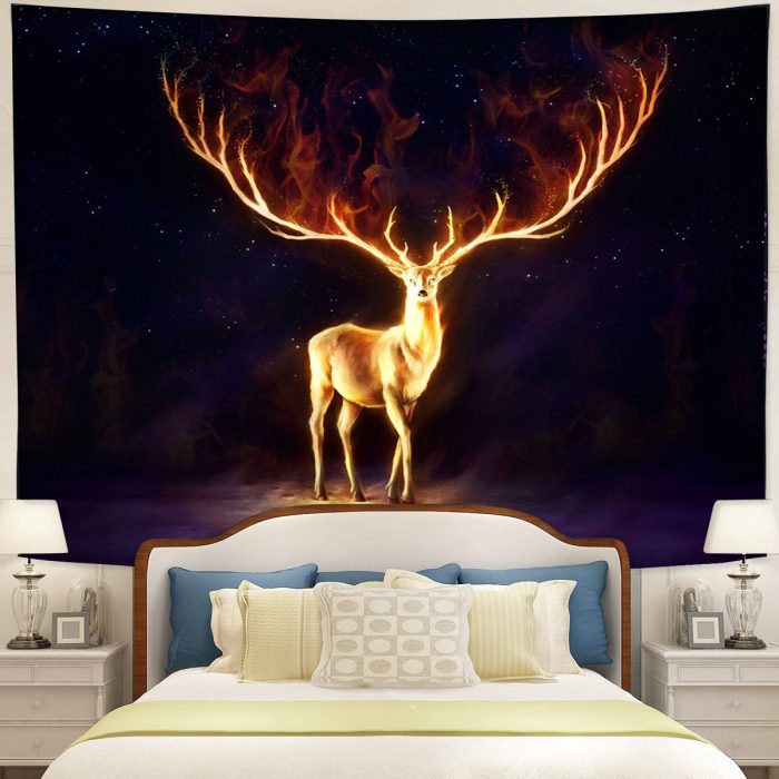 Light Deer Tapestry Room Decor