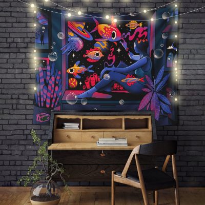 Lofi Sad Anime Tapestry Room Decor