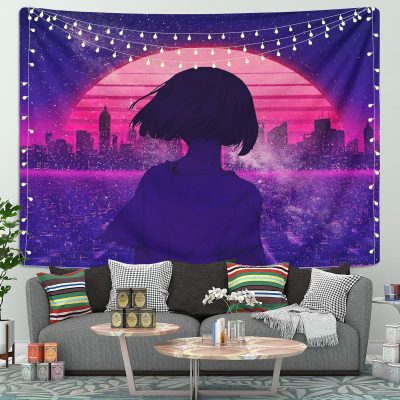 Lofi Chill Kid Tapestry Room Decor