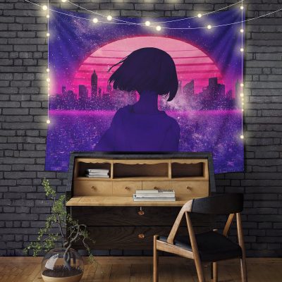 Lofi Chill Kid Tapestry Room Decor