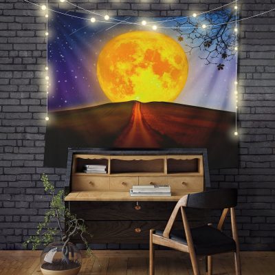 Moon At Night Tapestry Room Decor