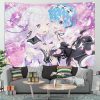 Ram And Emilia Rezero Anime Tapestry Room Decor