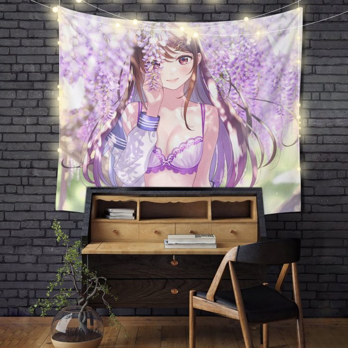 Sexy Anime Girl Under Tree Tapestry Room Decor