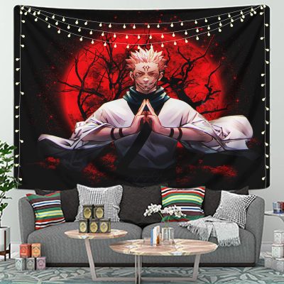 Sukuna Jujutsu Kaisen Moonlight Tapestry Room Decor