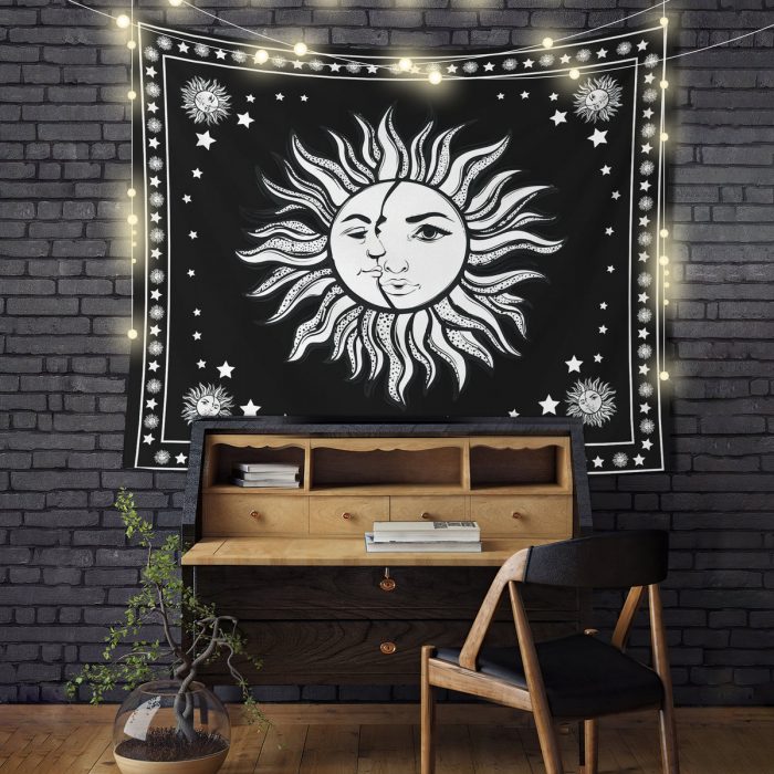 Sun Moon Mandala Tapestry Room Decor