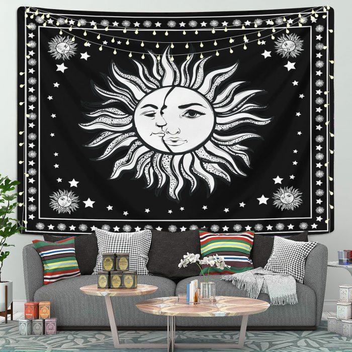 Sun Moon Mandala Tapestry Room Decor