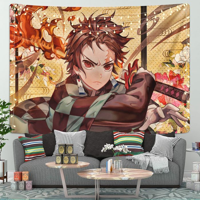 Tanjiro Demon Slayer Tapestry Room Decor