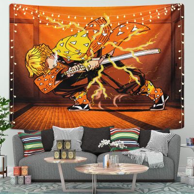 Zenitsu Demon Slayer Tapestry Room Decor