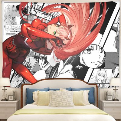 Zero Two Kiryuu Comic Tapestry Room Decor