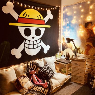 One Piece Skull Anime Tapestry Room Decor