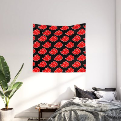 akatsuki clouds red tapestries 1 - Anime Tapestry Store