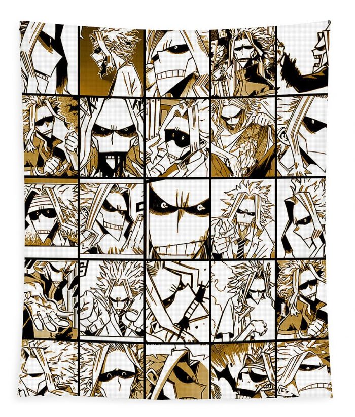 all might skinny version my hero academia poster emily carrie - Anime Tapestry Store