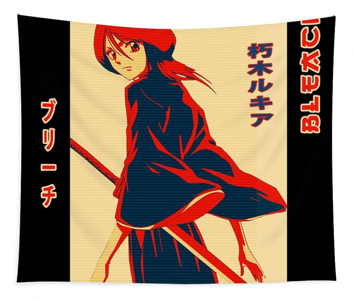 bleach retro art anime rukia kuchiki fantasy anime transparent - Anime Tapestry Store