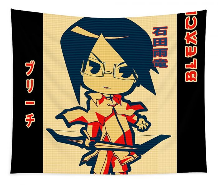 bleach retro art chibi uryu ishida fantasy anime transparent - Anime Tapestry Store