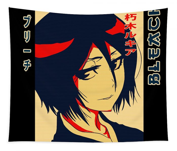 bleach rukia kuchiki retro art anime fantasy anime transparent - Anime Tapestry Store