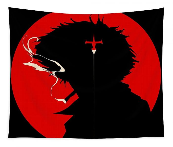 cowboy bebop anime poster 80s oliver david - Anime Tapestry Store