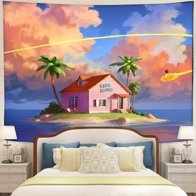 Dragon Ball Kame House Anime Tapestry Room Decor