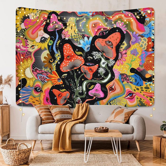 Fantasy Mushroom Tapestry Room Decor