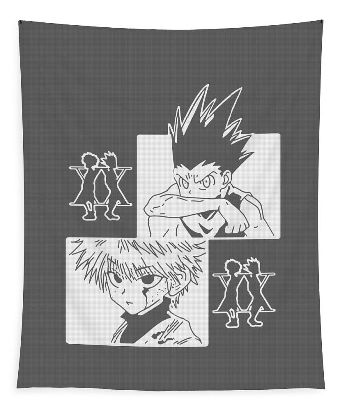 hunter x hunter gon and killua anime manga cute matthews oliver transparent - Anime Tapestry Store