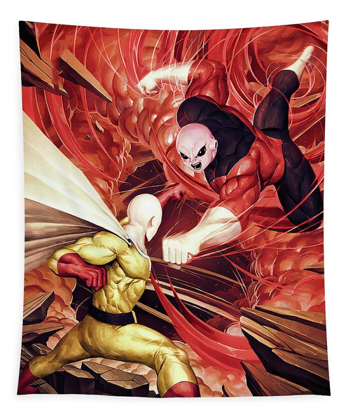 jiren vs saitama lac lac - Anime Tapestry Store