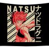 lucky think fast in every position natsu dragneel vintage art retro zery bart transparent - Anime Tapestry Shop