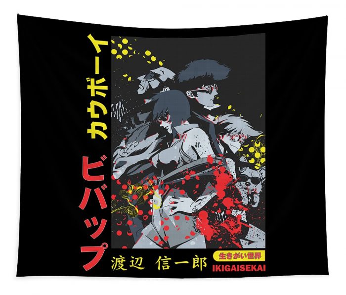 music vintage bounty hunter aesthetic cowboy bebop heroes movie for child transparent - Anime Tapestry Store