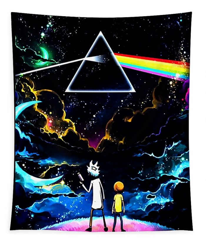 pink floyd rick and morty perez gaither transparent - Anime Tapestry Store