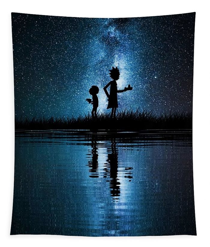 rick and morty in space gary zalatan - Anime Tapestry Store