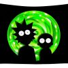 rick and morty silhouette samuel whitton - Anime Tapestry Store