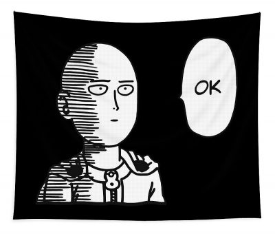 saitama okay sara c myers transparent - Anime Tapestry Store