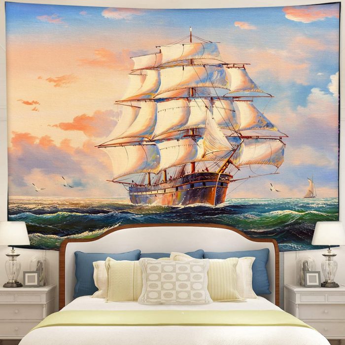 Ships Voyage Tapestry Room Decor