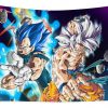 songoku ultra instinct and vegeta blue thuan ngo ba - Anime Tapestry Shop