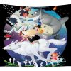 totoro studio ghibli elaine stratton transparent - Anime Tapestry Shop