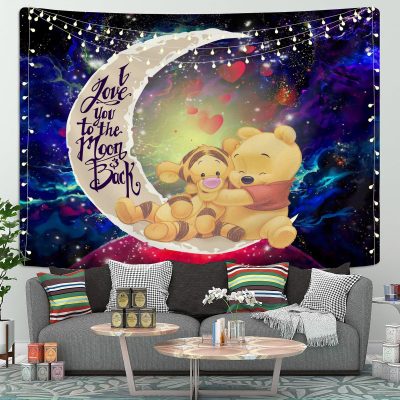 Winnie The Pooh Moon And Back Galaxy Tapestry Room Decor