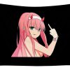 zero two midle finger beck money transparent - Anime Tapestry Shop